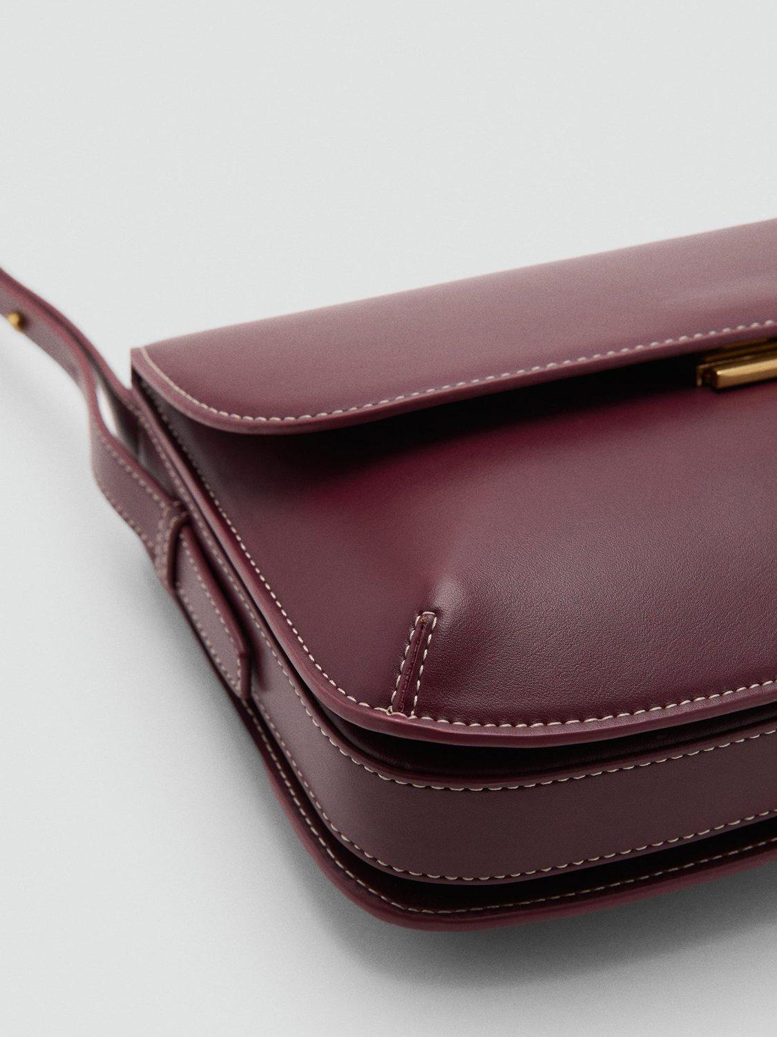 Product image 5 of 5, which shows Mango Julieta Crossbody Bag, Dark Red