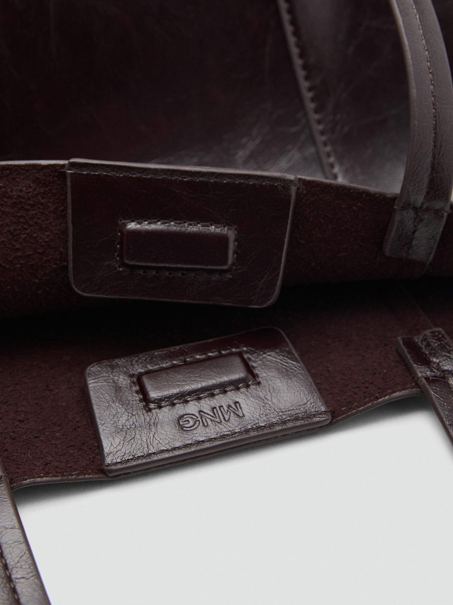 Product image 4 of 7, which shows Mango Oliver Tote Bag, Dark Brown