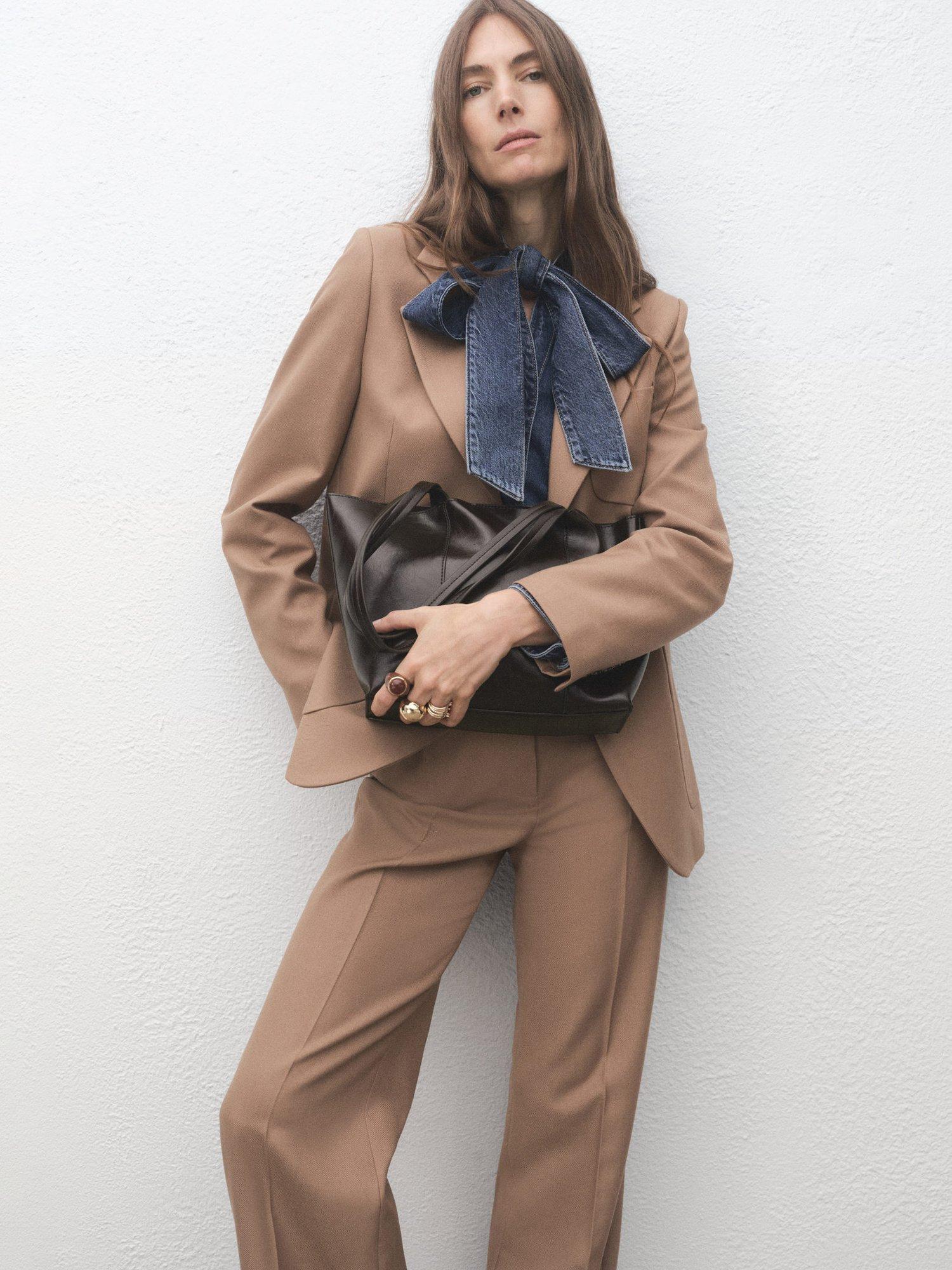 Product image 6 of 7, which shows Mango Oliver Tote Bag, Dark Brown