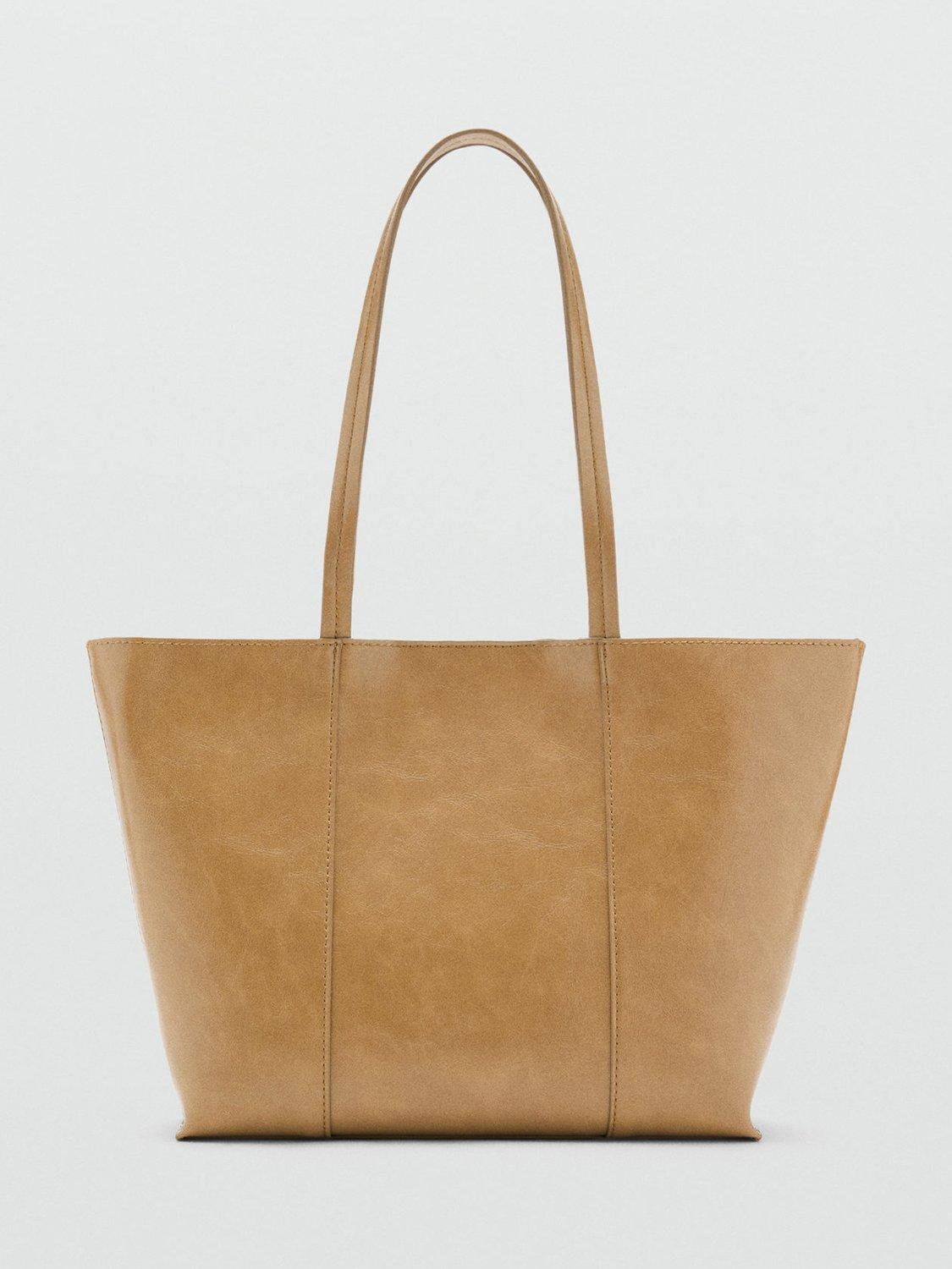 Mango Oliver Tote Bag, Camel