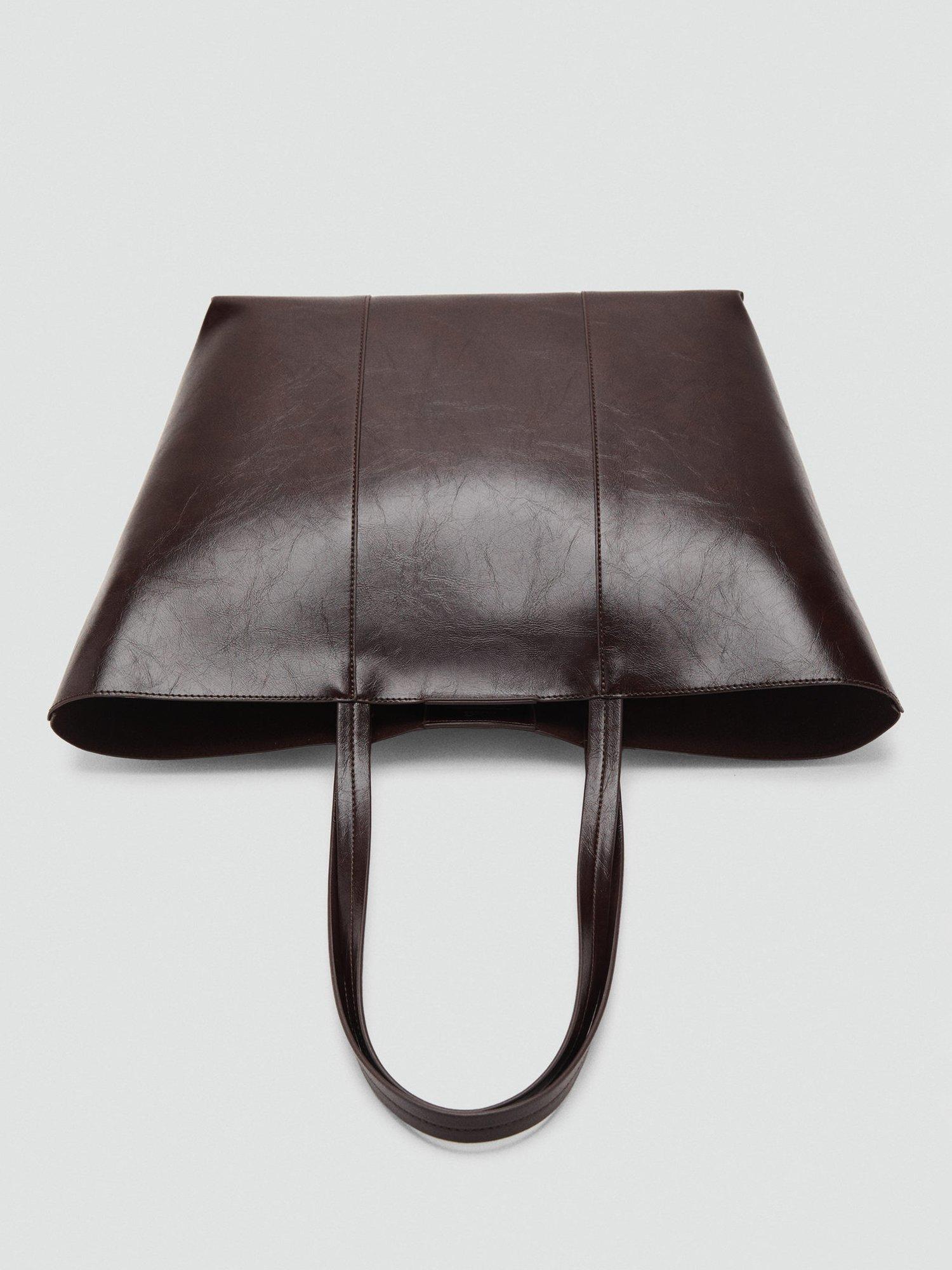 Product image 4 of 6, which shows Mango Oliver Tote Bag, Dark Brown