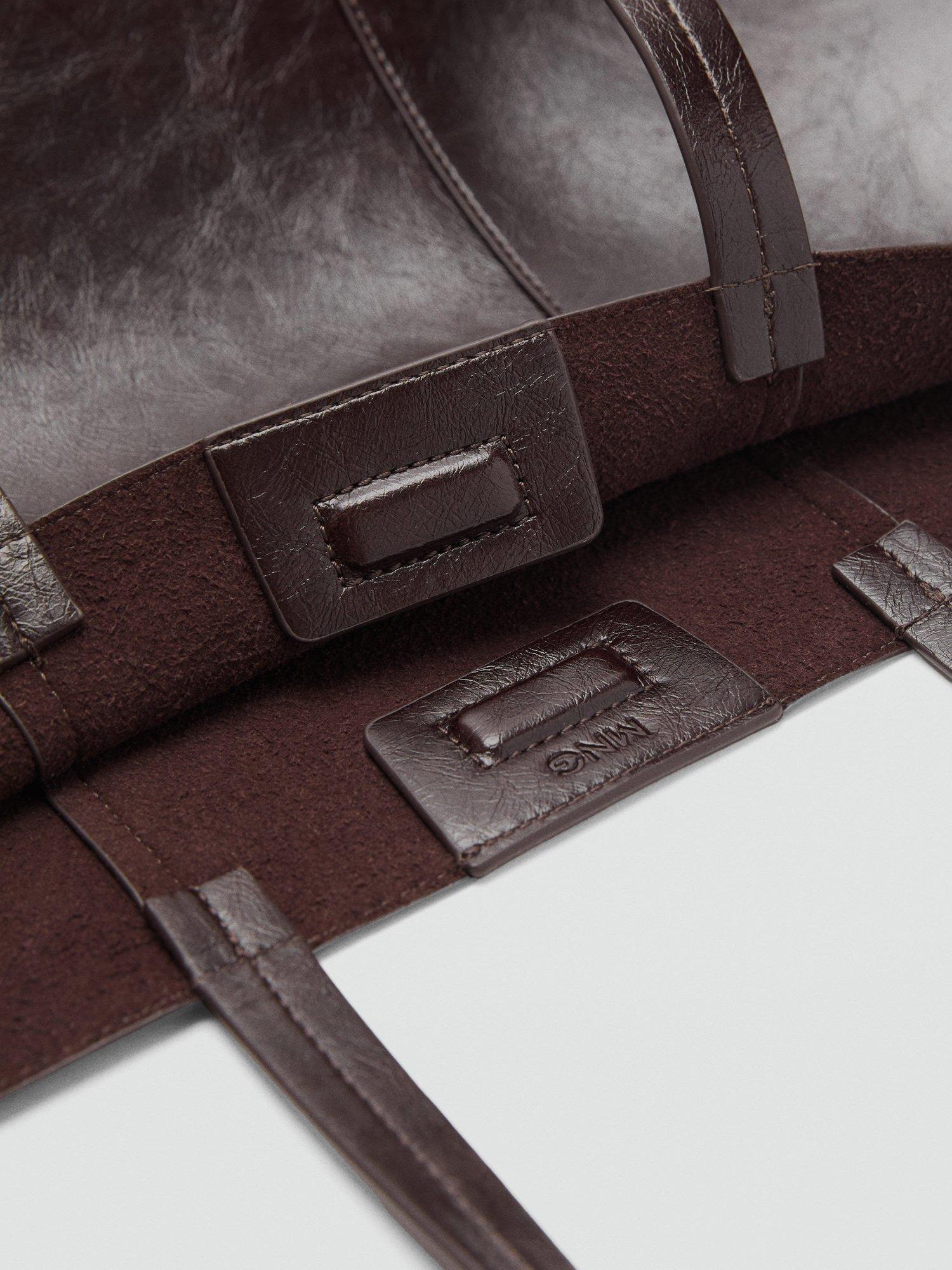 Product image 5 of 6, which shows Mango Oliver Tote Bag, Dark Brown