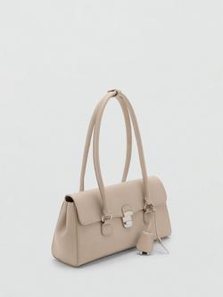 Mango Siena Faux Leather Bowling Bag - view 2, Natural White