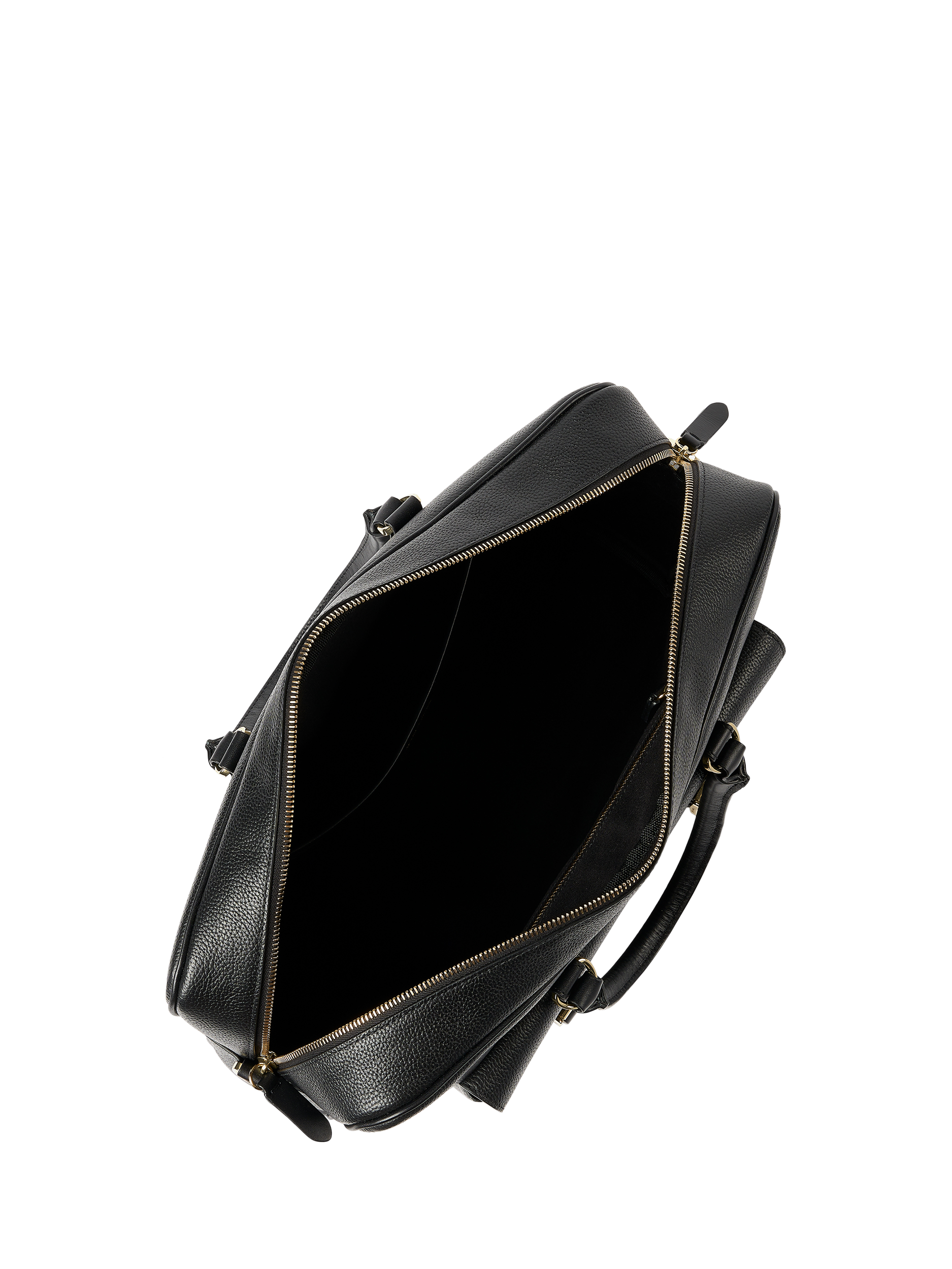 Product image 6 of 8, which shows Cambridge Satchel The Brief Leather Messenger Bag, Black