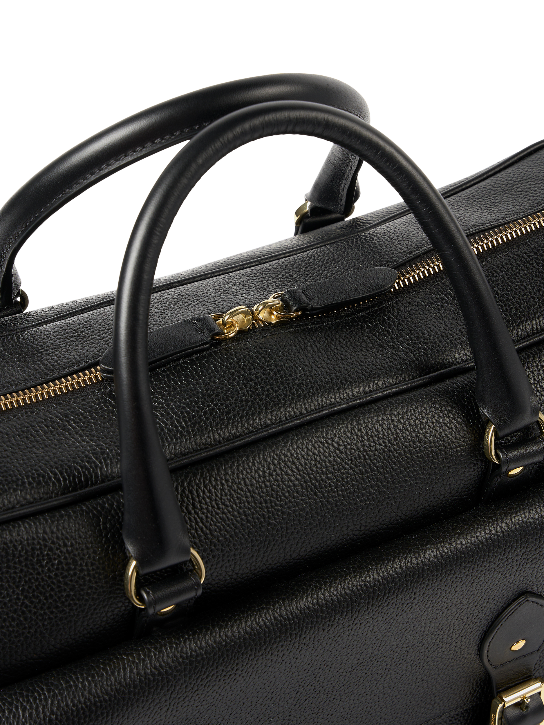 Product image 7 of 8, which shows Cambridge Satchel The Brief Leather Messenger Bag, Black