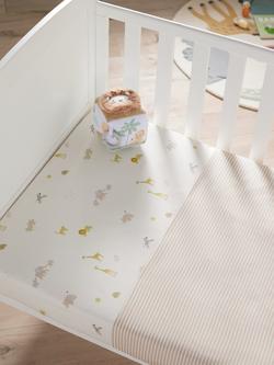 John Lewis Safari Fitted Cotbed Sheets, Pack of 2, Multi - view 2, Multi