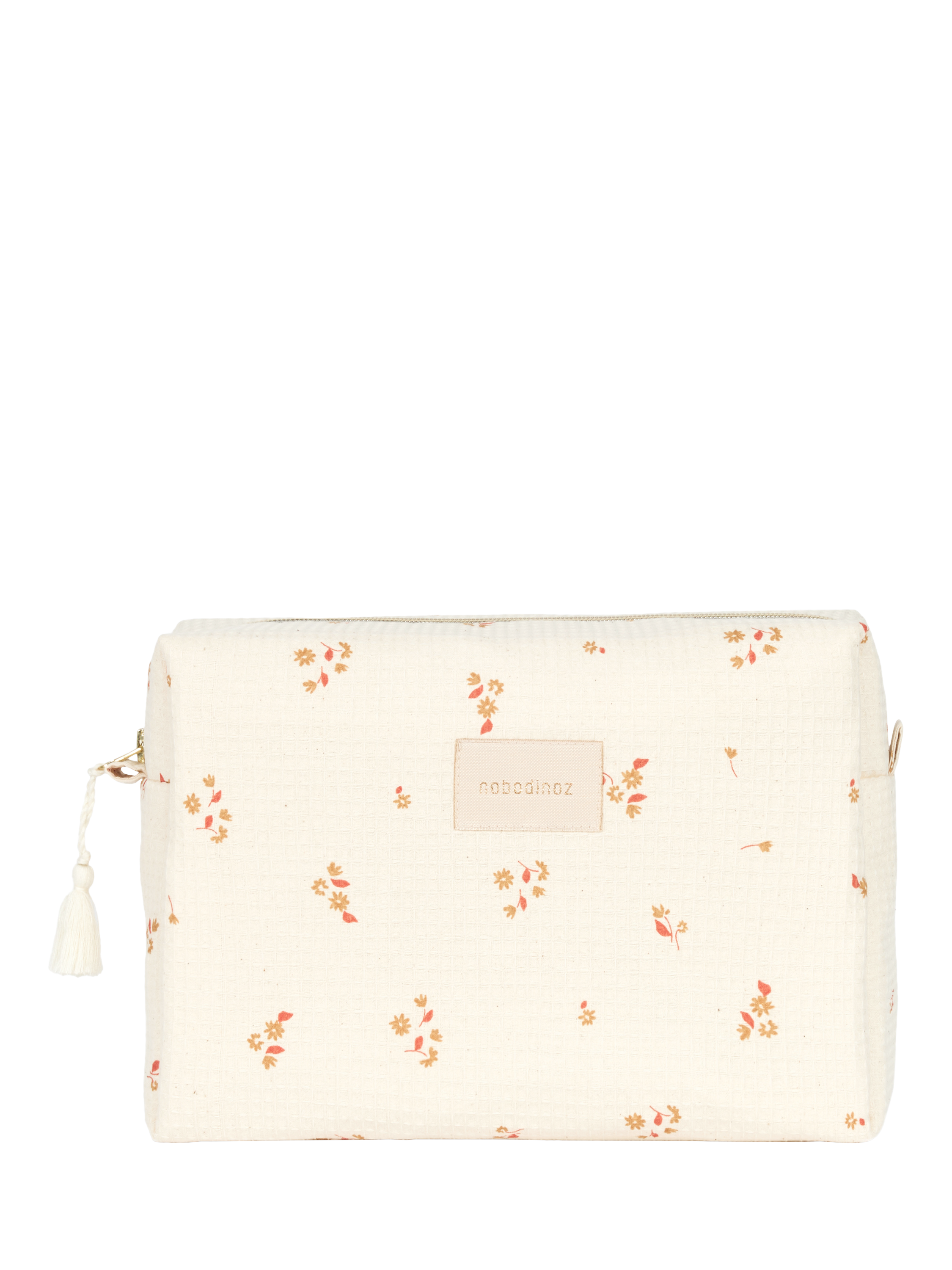 Product image 1 of 5, which shows Nobodinoz Diva Wash Bag, Yellow Lily