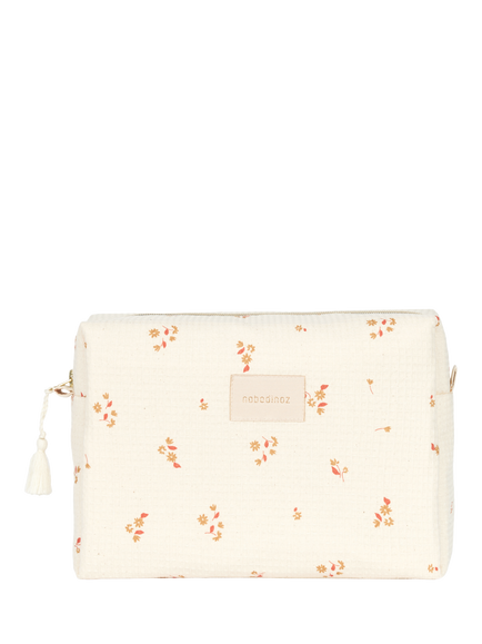 Nobodinoz Diva Wash Bag, Yellow Lily, Yellow Lily