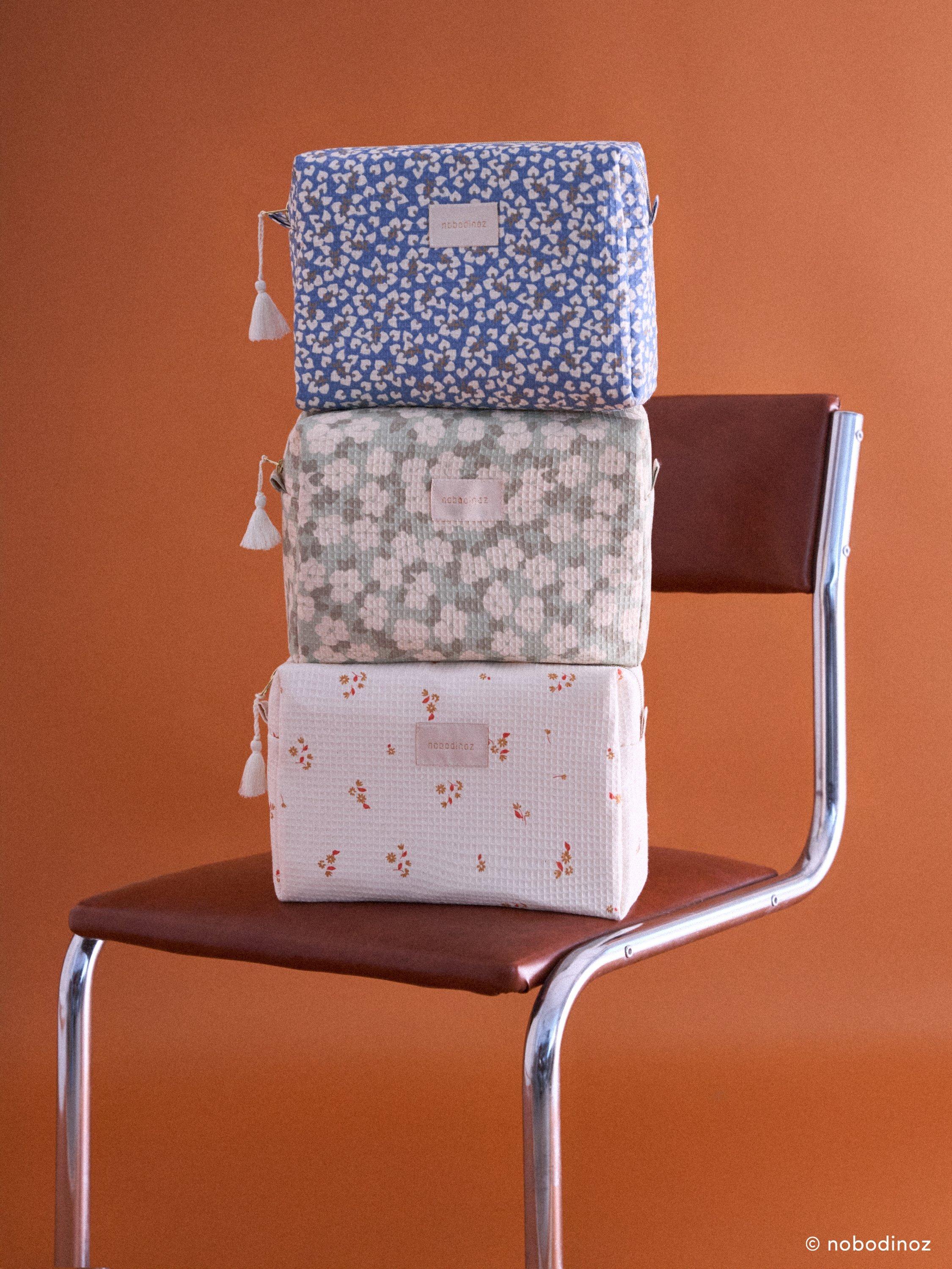 Product image 3 of 5, which shows Nobodinoz Diva Wash Bag, Yellow Lily