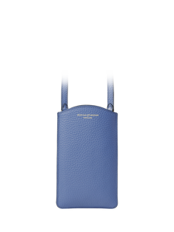 Aspinal of London Crossbody Leather Phone Case, Capri Blue, Capri Blue