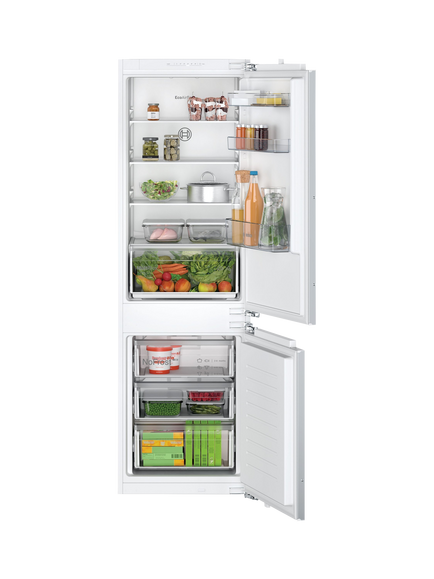 Bosch OUTLET Series 2 KIN86NFE0G Integrated 60/40 Fridge Freezer, Like New, White, White