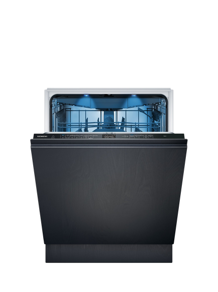 Siemens OUTLET iQ500 SN95YX02CG Fully Integrated Dishwasher with Zeolith Drying, Like New, Black Control Panel, Black