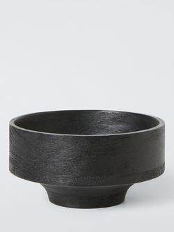 John Lewis Rustic Black Serve Bowl, 15cm, FSC-Certified (Mango Wood), Black