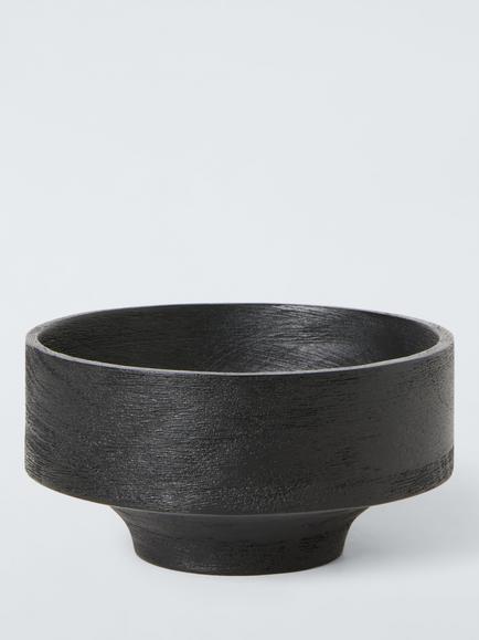 John Lewis Rustic Black Serve Bowl, 15cm, FSC-Certified (Mango Wood), Black
