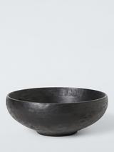 John Lewis Rustic Black Serve Bowl, 38cm, FSC-Certified (Mango Wood)