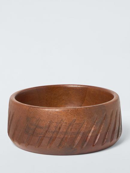 John Lewis Rustic Serve Bowl, 15cm, FSC-Certified (Mango Wood), Natural
