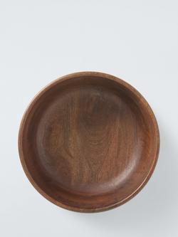 John Lewis Rustic Serve Bowl, 28cm, FSC-Certified (Mango Wood) - view 2, Natural