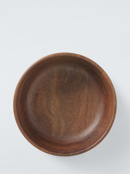 John Lewis Rustic Serve Bowl, 28cm, FSC-Certified (Mango Wood) - view 2, Natural