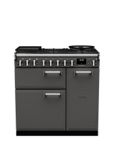 Rangemaster Leckford Deluxe 90cm Dual Fuel Range Cooker with Gas Hob, Slate