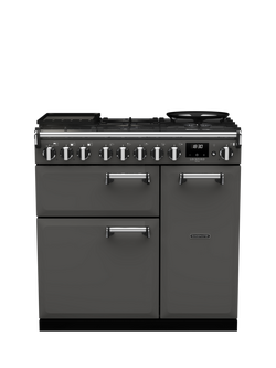 Rangemaster Leckford Deluxe 90cm Dual Fuel Range Cooker with Gas Hob, Slate