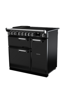 Rangemaster Leckford Deluxe 90cm Electric Range Cooker with Induction Hob - view 2, Black