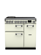 Rangemaster Leckford Deluxe 90cm Electric Range Cooker with Induction Hob, Ivory