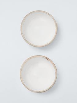 John Lewis Coastal Mango Wood Enamel Bowl, Set of 2, 11cm, White - view 2, Blue