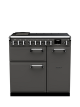 Rangemaster Leckford Deluxe 90cm Electric Range Cooker with Induction Hob, Slate