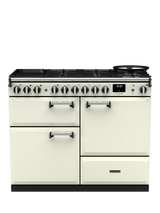 Rangemaster Leckford Deluxe 110cm Dual Fuel Range Cooker with Gas Hob, Ivory