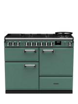 Rangemaster Leckford Deluxe 110cm Dual Fuel Range Cooker with Gas Hob, Mineral Green