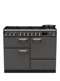 Rangemaster Leckford Deluxe 110cm Dual Fuel Range Cooker with Gas Hob, Slate