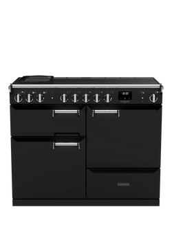 Rangemaster Leckford Deluxe LKDLO110EIPGBL/CM1 110cm Electric Range Cooker with Induction Hob, Black