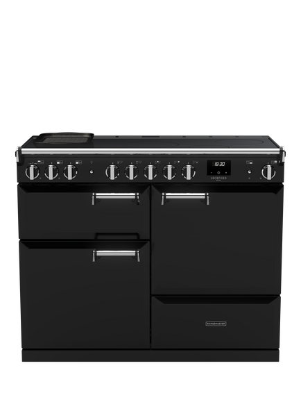 Rangemaster Leckford Deluxe LKDLO110EIPGBL/CM1 110cm Electric Range Cooker with Induction Hob, Black