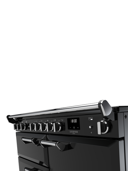 Rangemaster Leckford Deluxe LKDLO110EIPGBL/CM1 110cm Electric Range Cooker with Induction Hob - view 2, Black