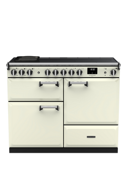 Rangemaster Leckford Deluxe LKDLO110EIPIVY/CM1 110cm Electric Range Cooker with Induction Hob, Ivory