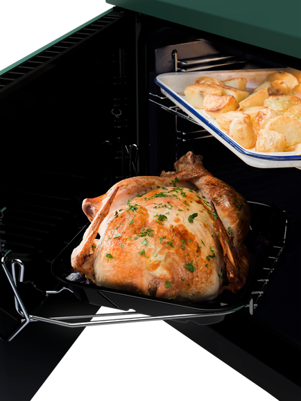 Rangemaster Leckford Deluxe LKDLO110EIPMGR/CM1 110cm Electric Range Cooker with Induction Hob - view 2, Mineral Green