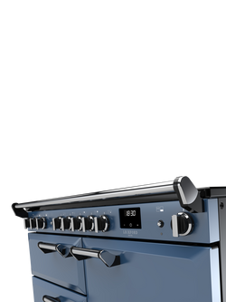 Rangemaster Leckford Deluxe LKDLO110EIPSTB/CM1 110cm Electric Range Cooker with Induction Hob - view 2, Stone Blue