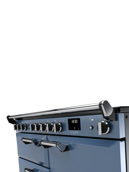 Rangemaster Leckford Deluxe LKDLO110EIPSTB/CM1 110cm Electric Range Cooker with Induction Hob - view 2, Stone Blue