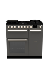 Rangemaster Longstock Deluxe 90cm Dual Fuel Range Cooker with Gas Hob, Slate