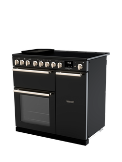 Rangemaster Longstock Deluxe 90cm Electric Range Cooker with Induction Hob - view 2, Black