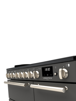 Rangemaster Longstock Deluxe 90cm Electric Range Cooker with Induction Hob - view 2, Slate
