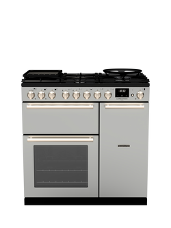 Rangemaster Longstock Deluxe 90cm Electric Range Cooker with Induction Hob, Stainless Steel