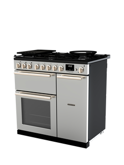 Rangemaster Longstock Deluxe 90cm Electric Range Cooker with Induction Hob - view 2, Stainless Steel