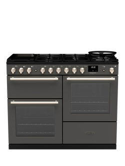 Rangemaster Longstock Deluxe 110cm Dual Fuel Range Cooker with Gas Hob, Slate