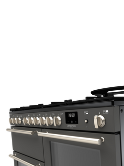 Rangemaster Longstock Deluxe 110cm Dual Fuel Range Cooker with Gas Hob - view 2, Slate