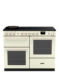 Rangemaster Longstock Deluxe 110cm Electric Range Cooker with Induction Hob, Ivory