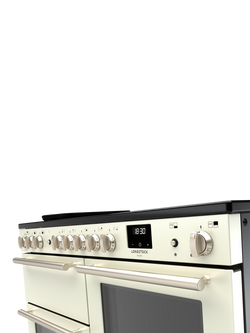 Rangemaster Longstock Deluxe 110cm Electric Range Cooker with Induction Hob - view 2, Ivory