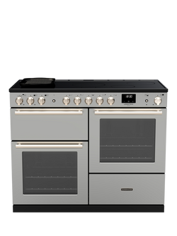 Rangemaster Longstock Deluxe 110cm Electric Range Cooker with Induction Hob, Stainless Steel