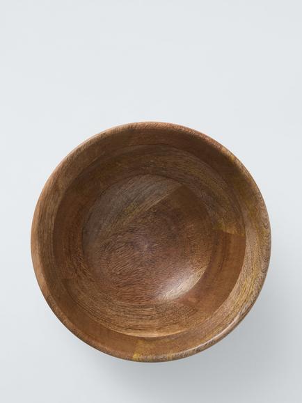 John Lewis Mango Wood Salad Bowl, 24cm, Natural - view 2, Natural