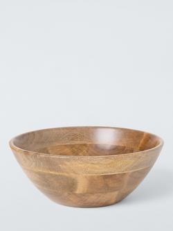 John Lewis Mango Wood Salad Bowl, 30.5cm, Natural, Natural